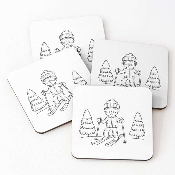 Artikelvorschau, Ein Skifahrer trägt Mütze und Brille beim Skifahren bergab entworfen und verkauft von rasagamastore.