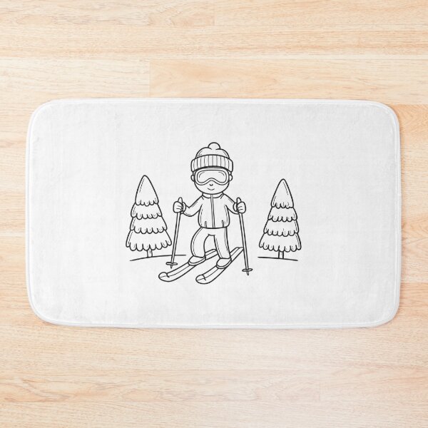 Item preview, A skier wear beanie and goggle skiing downhill  designed and sold by rasagamastore.