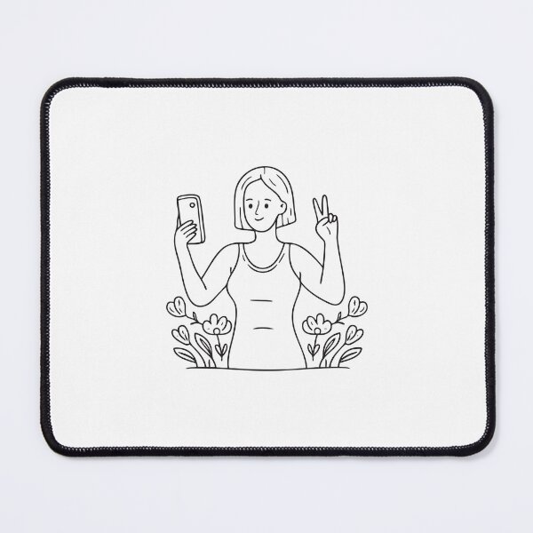 Item preview, A woman with selfie poses near flowers garden designed and sold by rasagamastore.