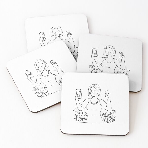 Item preview, A woman with selfie poses near flowers garden designed and sold by rasagamastore.