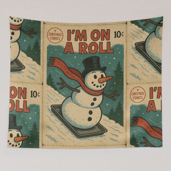 Item preview, Festive Christmas Snowman: I’m on a roll designed and sold by bapupa.