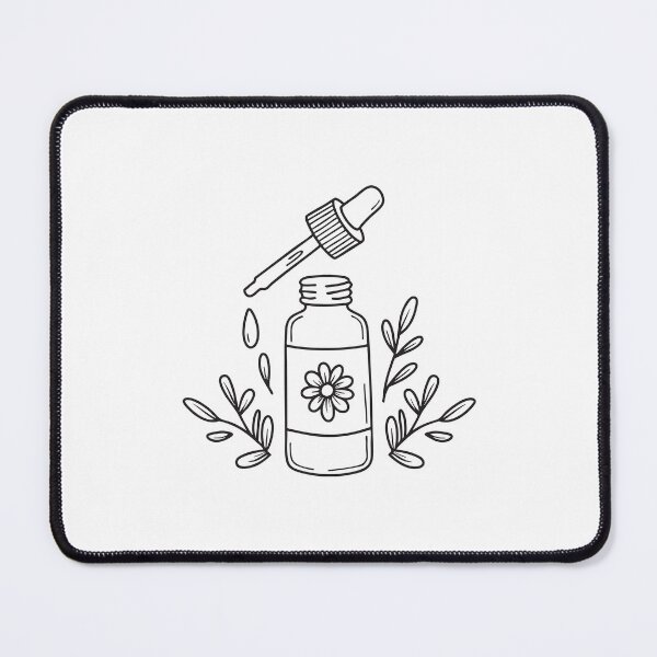 Item preview, Take out dropper and opened serum bottle with flower label beside floral elements designed and sold by rasagamastore.