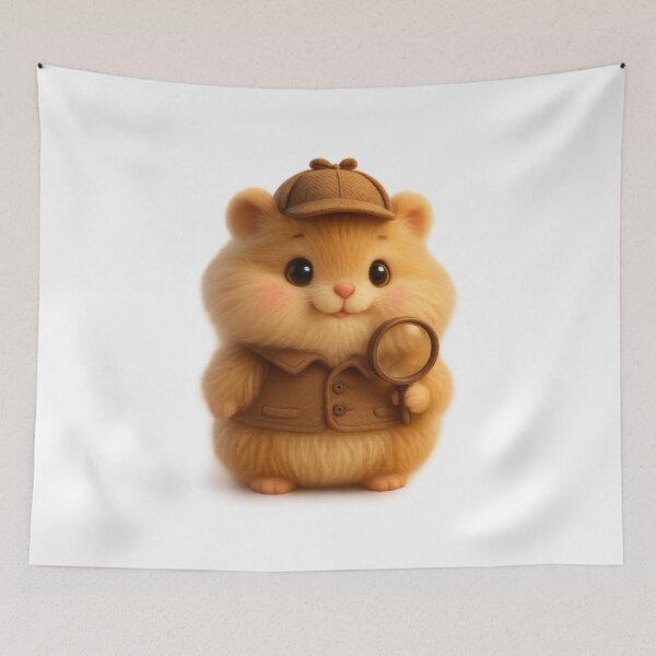 Item preview, Cute Hamster Detective - Adorable Cottagecore Art designed and sold by Moons Studio.