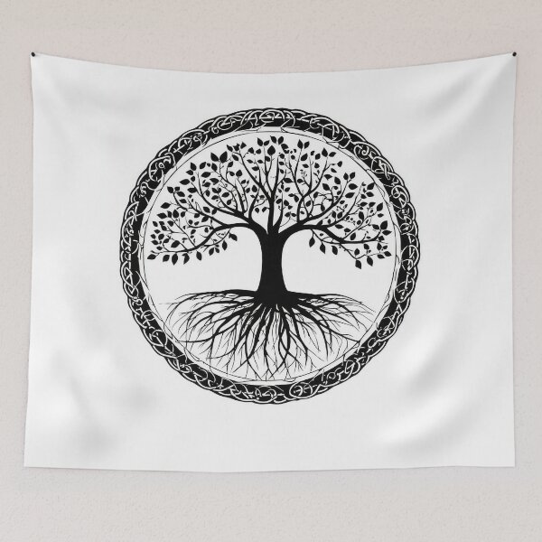 Aperçu de l'œuvre Art celtique païen Wicca Arbre de vie Design créée et vendue par thewandswant.