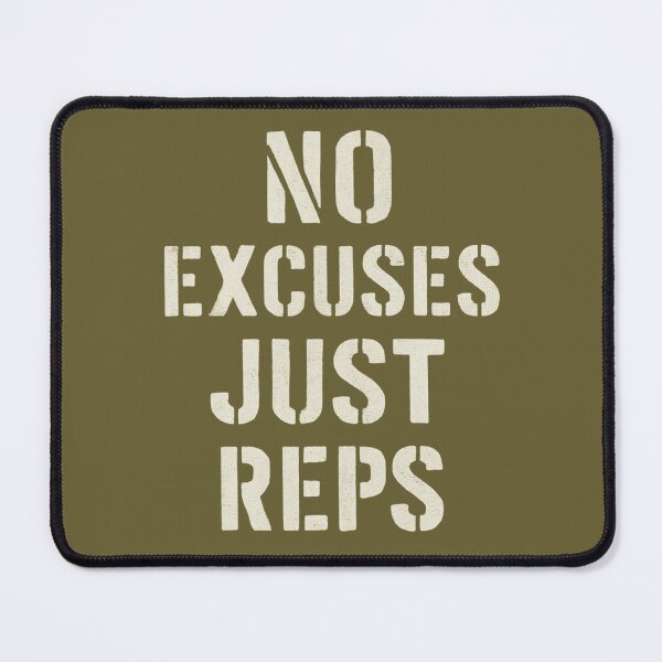 Item preview, No Excuses Just Reps – Military Fitness Quote | Tactical Gym Motivation Design. designed and sold by SaraSumi.