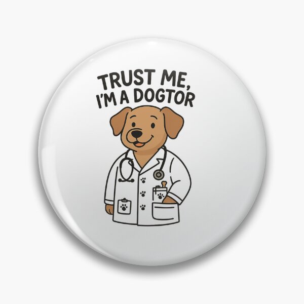 Item preview, Trust Me, I’m a Dogtor – Cute Cartoon Dog Doctor Pun T-Shirt Design designed and sold by DailyDrivesct.