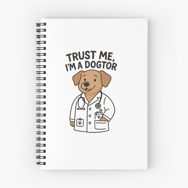 Item preview, Trust Me, I’m a Dogtor – Cute Cartoon Dog Doctor Pun T-Shirt Design designed and sold by DailyDrivesct.