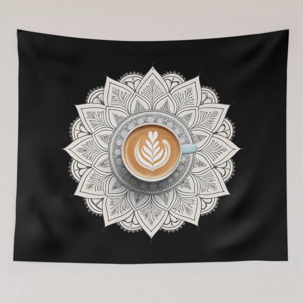 Item preview, Chai Cup Mandala Art – Calm & Detailed Tea-Inspired Design designed and sold by VividOrganica.