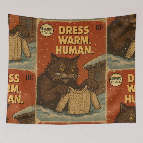 Item preview, Fearsome Yule Cat: Dress warm, human designed and sold by bapupa.