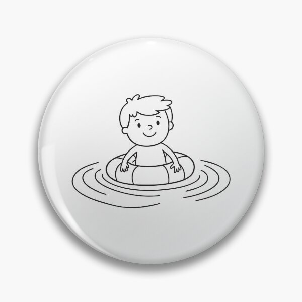 Item preview, A kid swimming with inflatable raft on the lake designed and sold by rasagamastore.