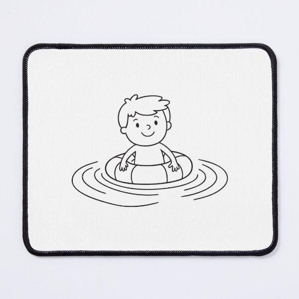 Item preview, A kid swimming with inflatable raft on the lake designed and sold by rasagamastore.