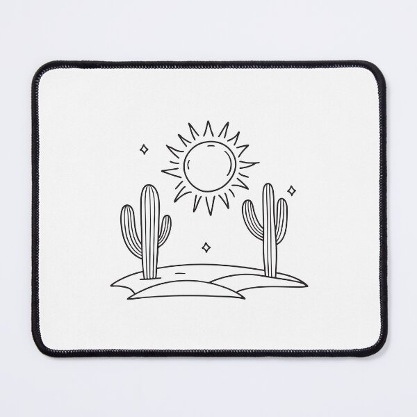 Item preview, A large sun above a desert with cactus plants designed and sold by rasagamastore.