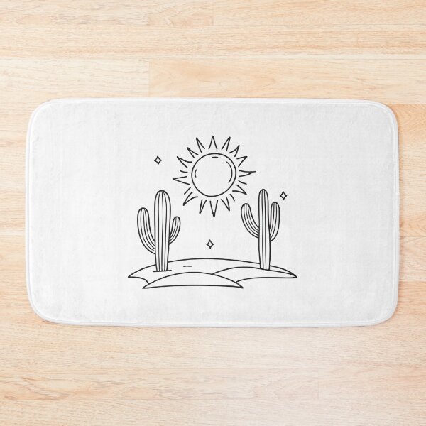 Item preview, A large sun above a desert with cactus plants designed and sold by rasagamastore.