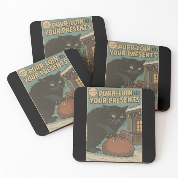 Item preview, Traditional Yule Cat: Purr-loin your presents designed and sold by bapupa.
