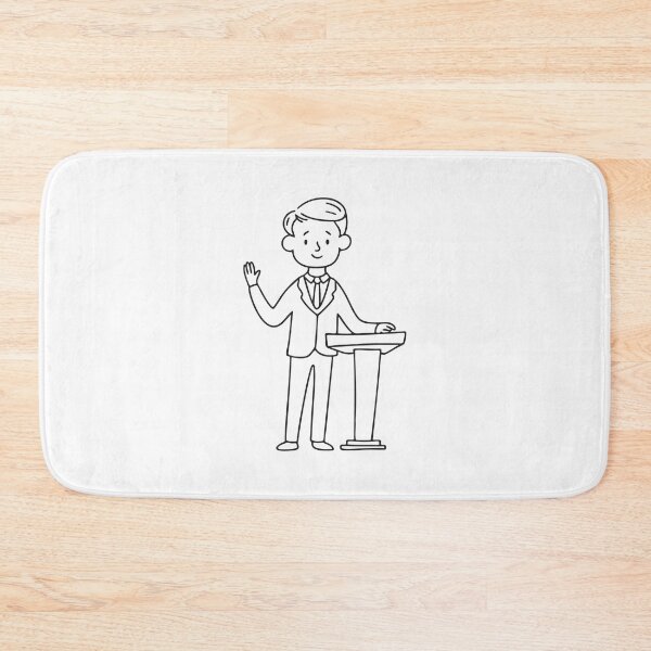 Item preview, A man wearing a suit standing near a podium designed and sold by rasagamastore.