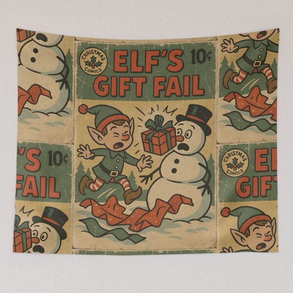 Item preview, Quirky Funny Christmas: Elf’s Gift Fail designed and sold by bapupa.
