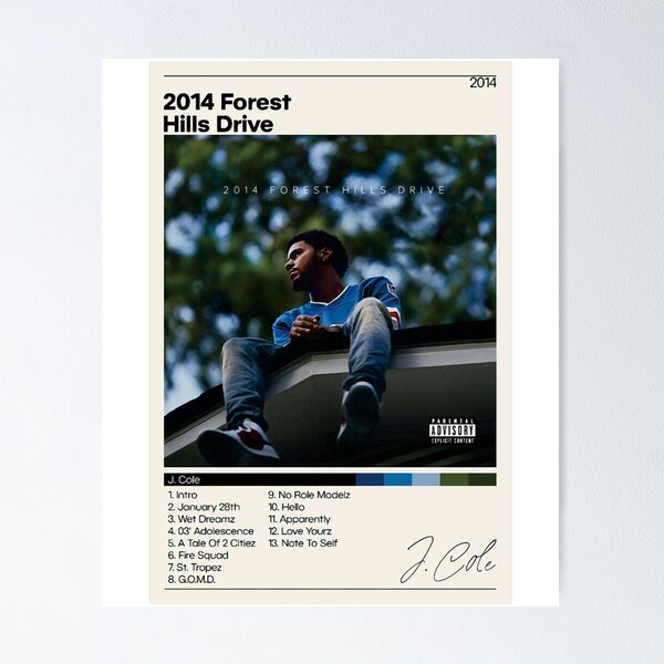 Item preview, J Coles Poster  2014 Forest Hills Drive Poster  J Cole Tracklist  Album Cover designed and sold by Karsonlly.