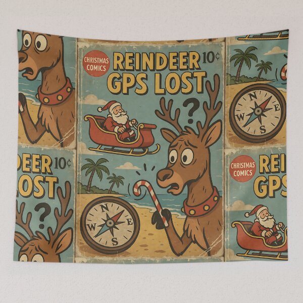 Item preview, Funny Christmas: Reindeer GPS Lost designed and sold by bapupa.