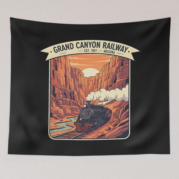 Item preview, Grand Canyon Railway Arizona Retro Travel Design designed and sold by PostersMode.