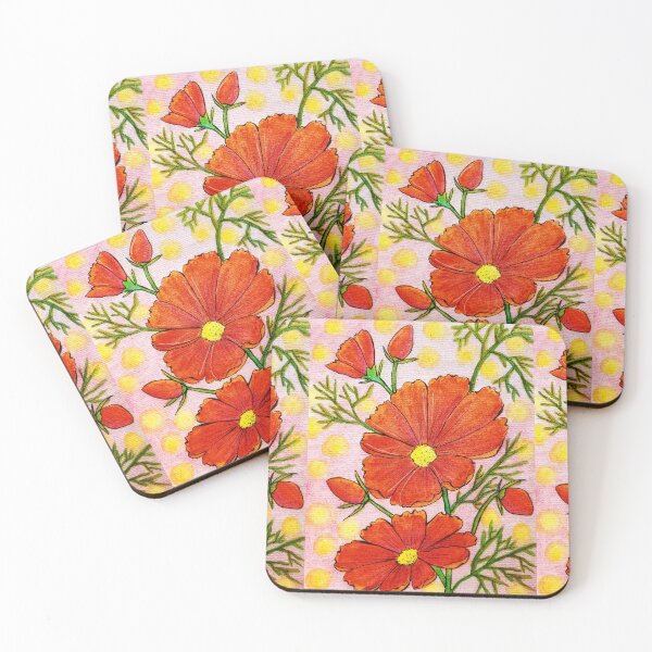 Item preview, Orange cosmos _ dark designed and sold by Paintedhues.