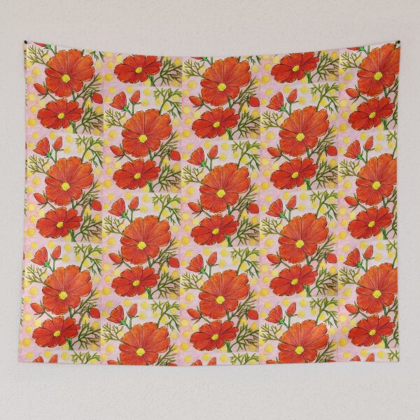 Item preview, Orange cosmos _ dark designed and sold by Paintedhues.
