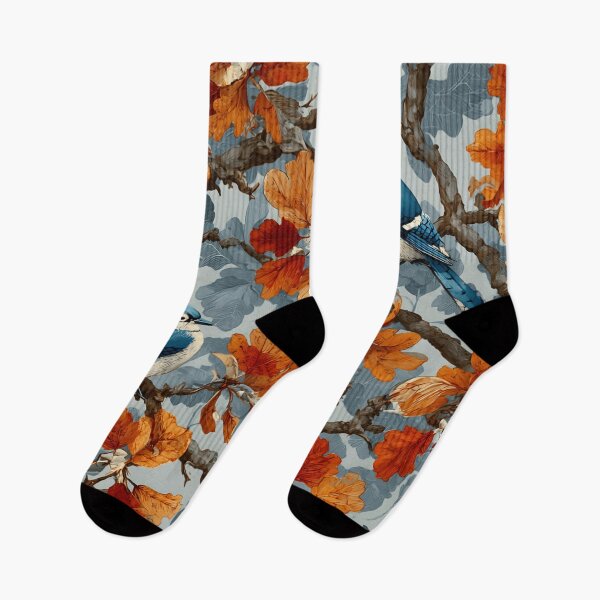 Item preview, Blue Jays Among Fall Leaves - Autumn & Halloween designed and sold by Mission Ready.