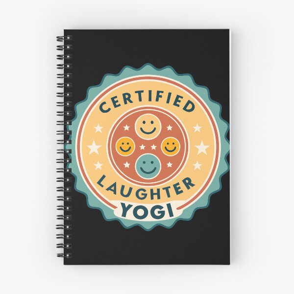 Item preview, Certified Laughter Yogi Retro Badge – 70s Smiley Face Yoga Humor Design designed and sold by VividOrganica.