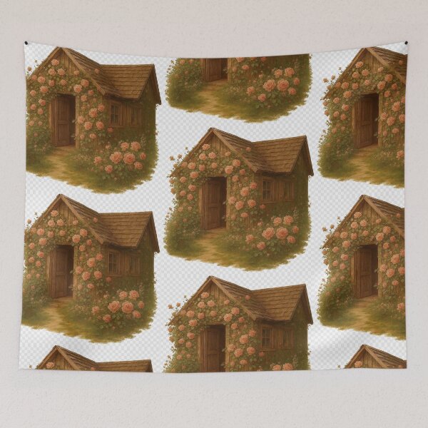 Item preview, Climbing Rose Rustic Cottage Garden Art designed and sold by MiLaKK.