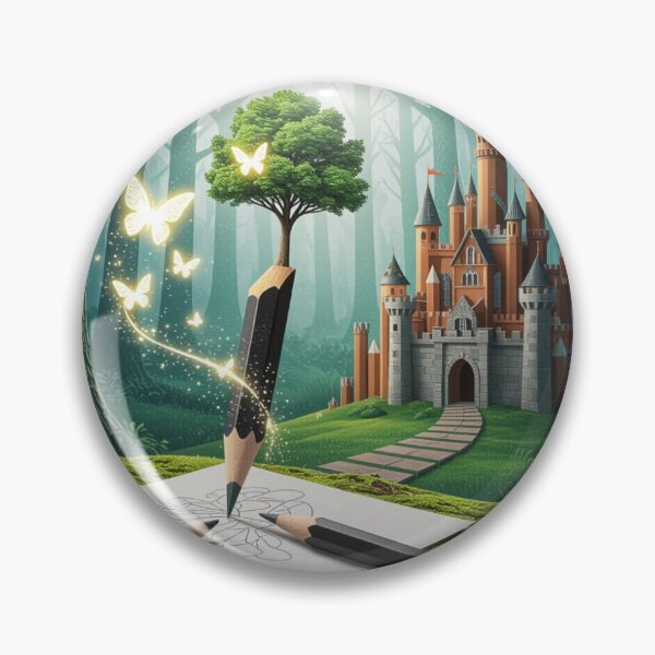 Item preview, Pencil Awakening – Creativity comes to life in an enchanted forest full of glowing butterflies designed and sold by FotoworldEdel.