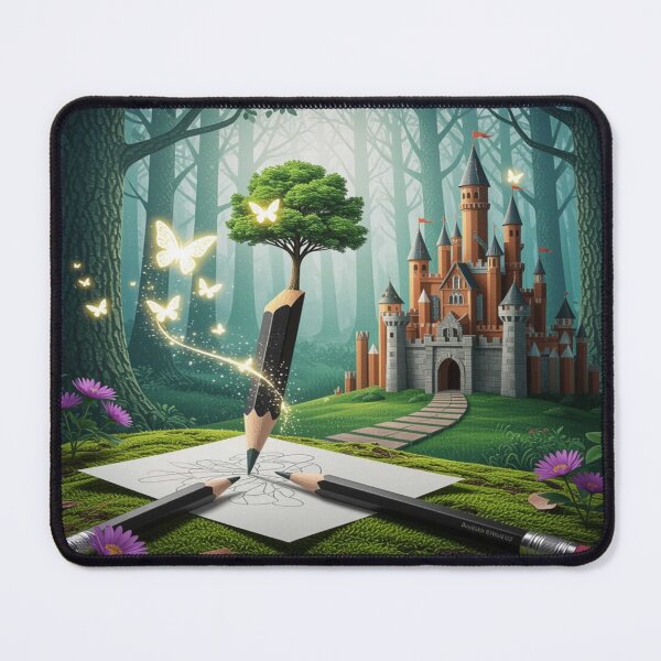 Item preview, Pencil Awakening – Creativity comes to life in an enchanted forest full of glowing butterflies designed and sold by FotoworldEdel.