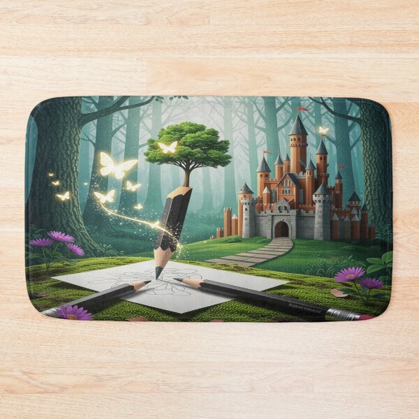 Item preview, Pencil Awakening – Creativity comes to life in an enchanted forest full of glowing butterflies designed and sold by FotoworldEdel.