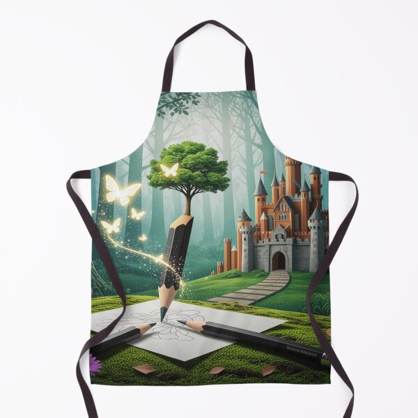 Item preview, Pencil Awakening – Creativity comes to life in an enchanted forest full of glowing butterflies designed and sold by FotoworldEdel.