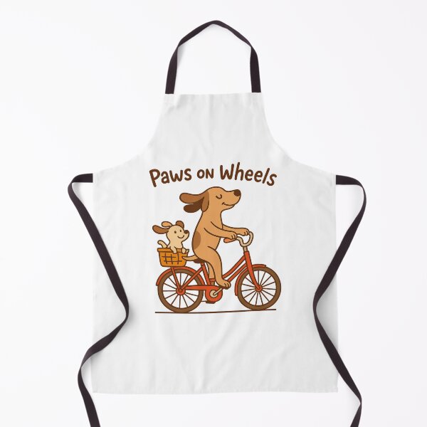 Item preview, Paws on Wheels – Playful Dog Bicycle Illustration designed and sold by DailyDrivesct.