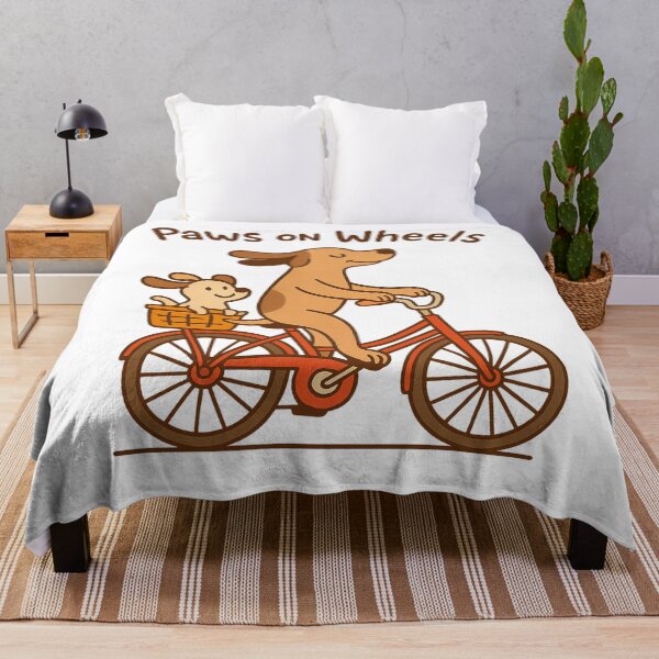 Item preview, Paws on Wheels – Playful Dog Bicycle Illustration designed and sold by DailyDrivesct.