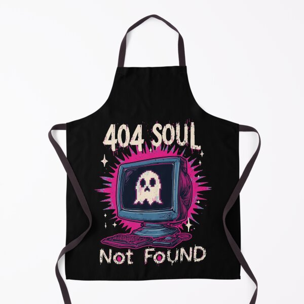 Item preview, retro ghost "404 soul not found" designed and sold by PunkdUpPrints.