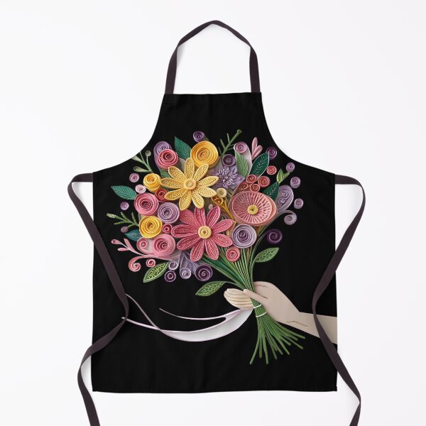 Item preview, Quilled Floral Bouquet in Hand Silhouette | Colorful Paper Quilling Art Design designed and sold by VividOrganica.