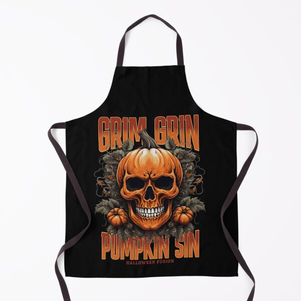 Item preview, Grim Grin Pupkin Sin – Haunted Pumpkin Skull designed and sold by SoulTreasures.