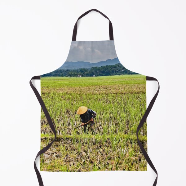 Item preview, An Indonesian farmer in the rice fields at the foot of the mountains designed and sold by franck380.