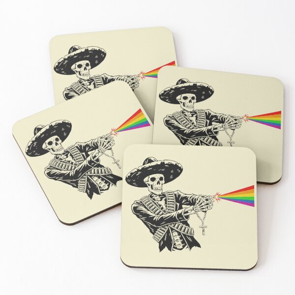 Item preview, Psychedelic Skeleton Gunslinger – Rainbow Blast designed and sold by Imaginationbeyond.