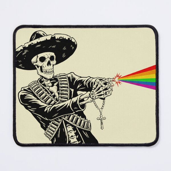 Item preview, Psychedelic Skeleton Gunslinger – Rainbow Blast designed and sold by Imaginationbeyond.