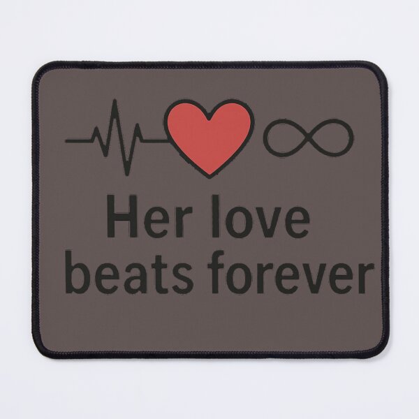 Item preview, Her Love Beats Forever T-Shirt | Romantic Heartbeat Infinity Symbol Design | Eternal Love Valentine’s Day Gift for Her designed and sold by KDesignCrafts.