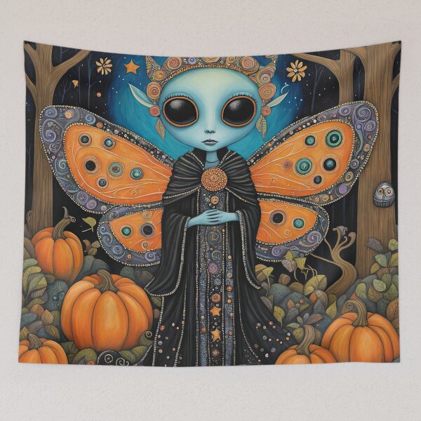 Item preview, Alien as a Fairy with wings in a forest  designed and sold by Colin Bentham.