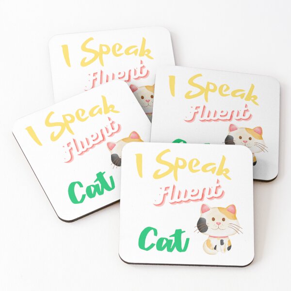 Item preview, I Speak Fluent Cat – Funny Smiling Cat Art designed and sold by Tgrudzin Design.