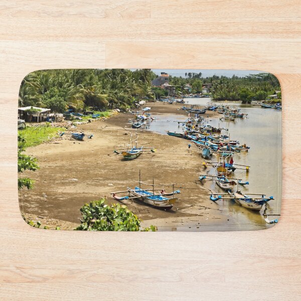 Item preview, Coastal scene and local boats on the island of Java designed and sold by franck380.