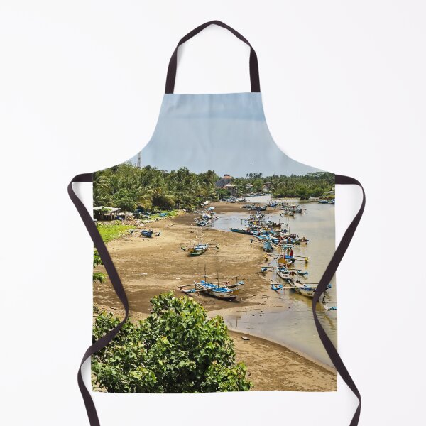 Item preview, Coastal scene and local boats on the island of Java designed and sold by franck380.