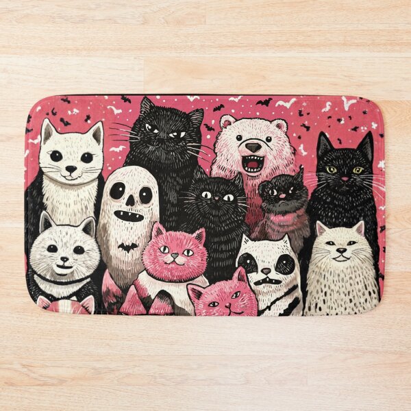 Item preview, Cute Cats Halloween Party | Kids Spooky Costume Cat Lover Art | Pink & Black Coven designed and sold by CrunchyGoats.
