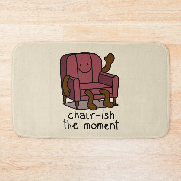 Item preview, Red Armchair Chair Ish The Moment Puns and Humor designed and sold by ellenhenry.
