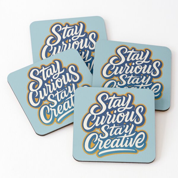 Item preview, Stay Curious, Stay Creative – Modern Motivational Typography Design designed and sold by Dezpro.