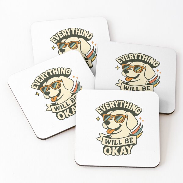 Item preview, Cool Dog Retro Sunglasses – Everything Will Be Okay Motivational T-Shirt designed and sold by DailyDrivesct.