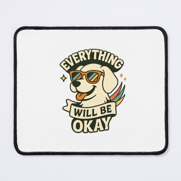 Item preview, Cool Dog Retro Sunglasses – Everything Will Be Okay Motivational T-Shirt designed and sold by DailyDrivesct.
